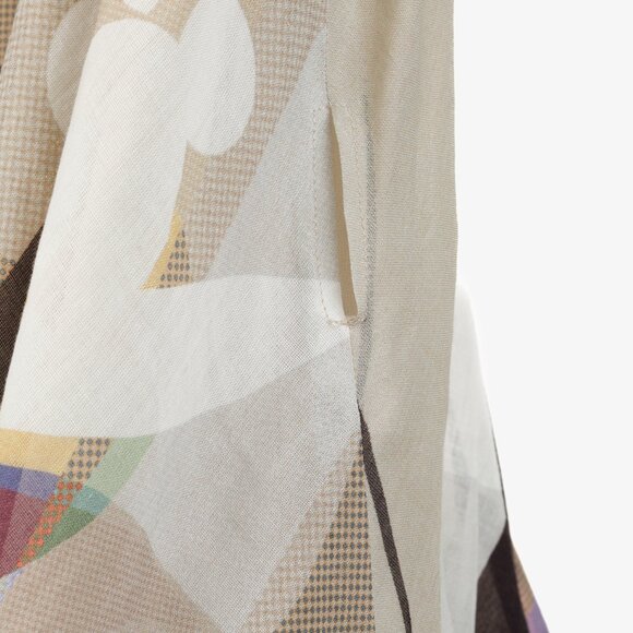 Akris Abstract Earth Tones Print Sleeveless Blouse - Picture 7 of 9